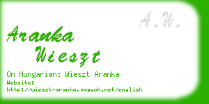aranka wieszt business card